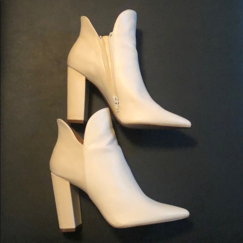 Koko white croc ankle bootie